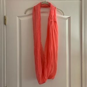 Charlotte Russe salmon pink infinity scarf